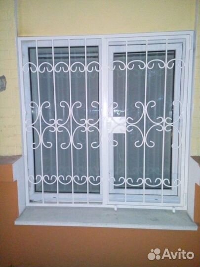 Решетки на окна металлические распашные N 849