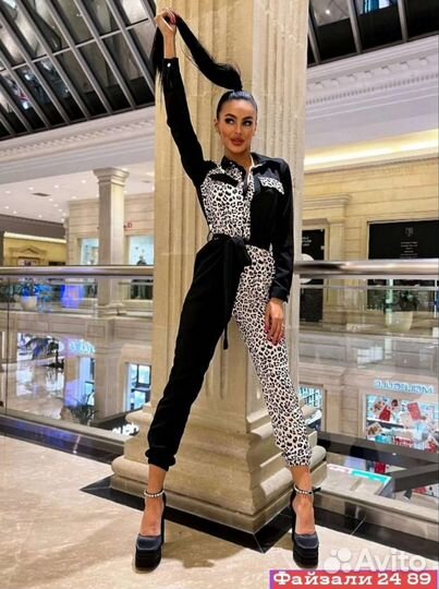 Комбинезон для женщины тигровый принт