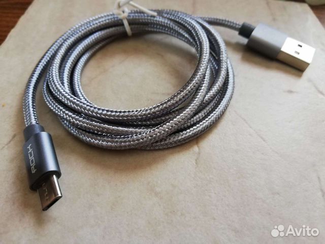 Зарядный кабель Micro USB 1 м /2A / Шнур витой