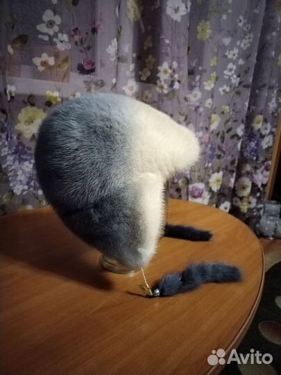 Шапка ушанка норковая женская
