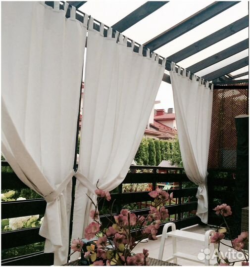 Шторы уличные для террасы беседки от ветра дождя