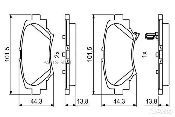 Bosch 0986494803 Колодки торм. зад