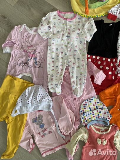 Пакет вещей на девочку 0-6 месяцев