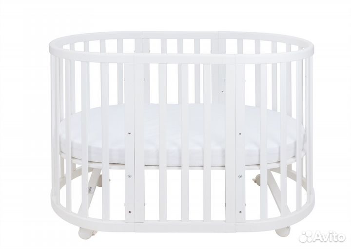 Кроватка-трансформер Ellipsebed (белый)