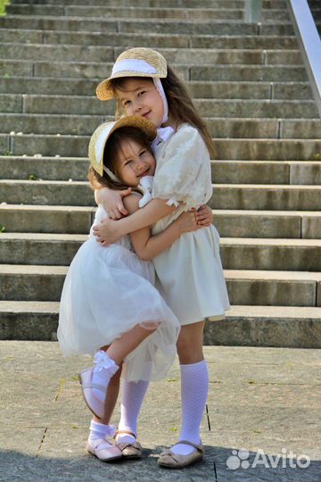 Шляпа чепчик в стиле ретро для малышки (1-4 года)