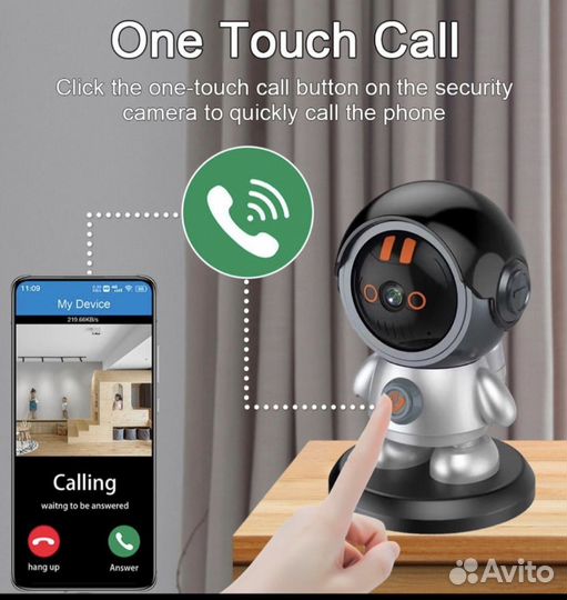Камера видеонаблюдения настольная поворотная WiFi
