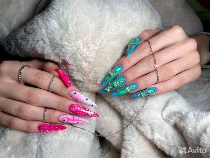 Креативный маникюр / наращивание