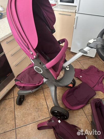 Коляска stokke xplory v5 с черными колесами