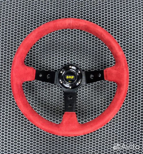 Спортивный руль OMP, замша с выносом