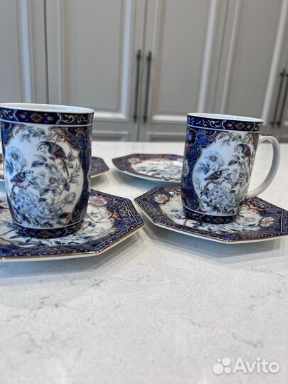 Японская чайная пара и костяного фарфора