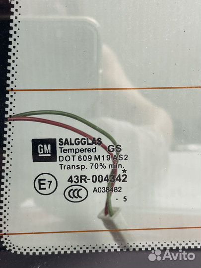 Стекло заднее глухое левое Опель Астра J GTC OPC