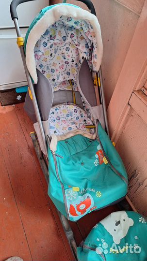 Детские санки коляска для двойни