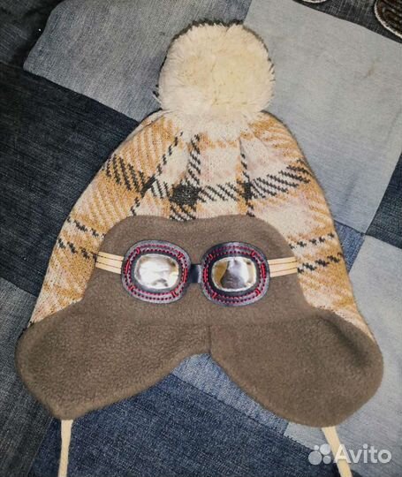Шапка ушанка с очками, варежки, носки, перчатки