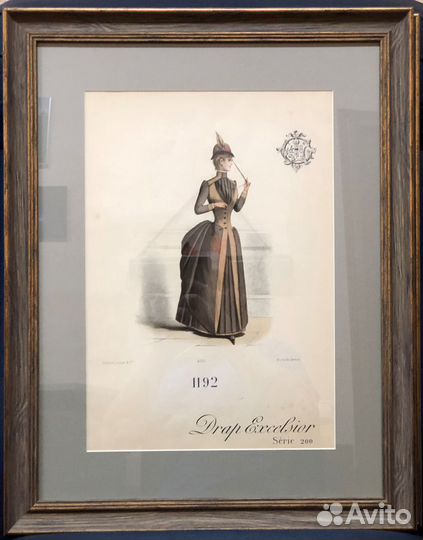 Старинная литография 