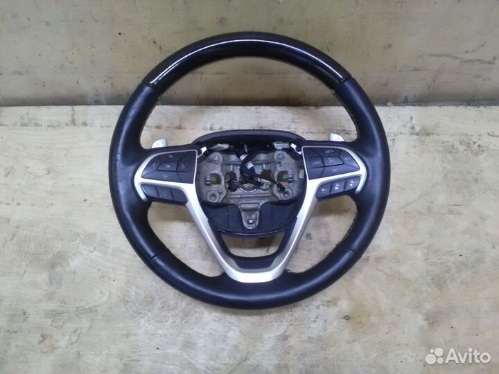 Руль Jeep Grand Cherokee WK2 Overland (дерево+кожа