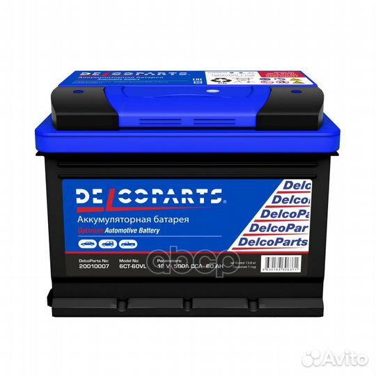 АКБ delcoparts Optimum 60h 500A 242x175x190 (+)