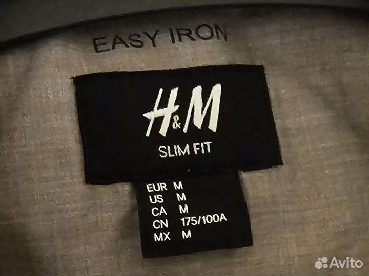 Рубашка H&M Slim Fit Easy-iron