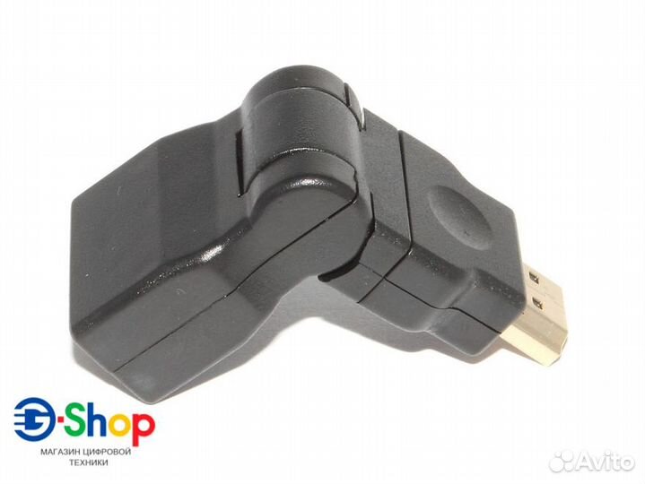 Переходник H46 hdmi мама-папа угловой 360