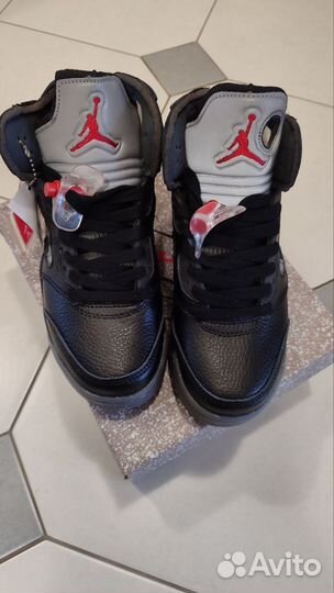 Кроссовки Nike air Jordan 5,кожа,р.35-41