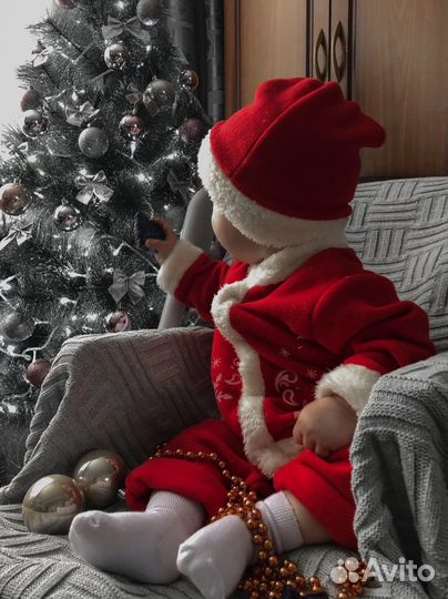 Новогодний костюм деда мороза 80