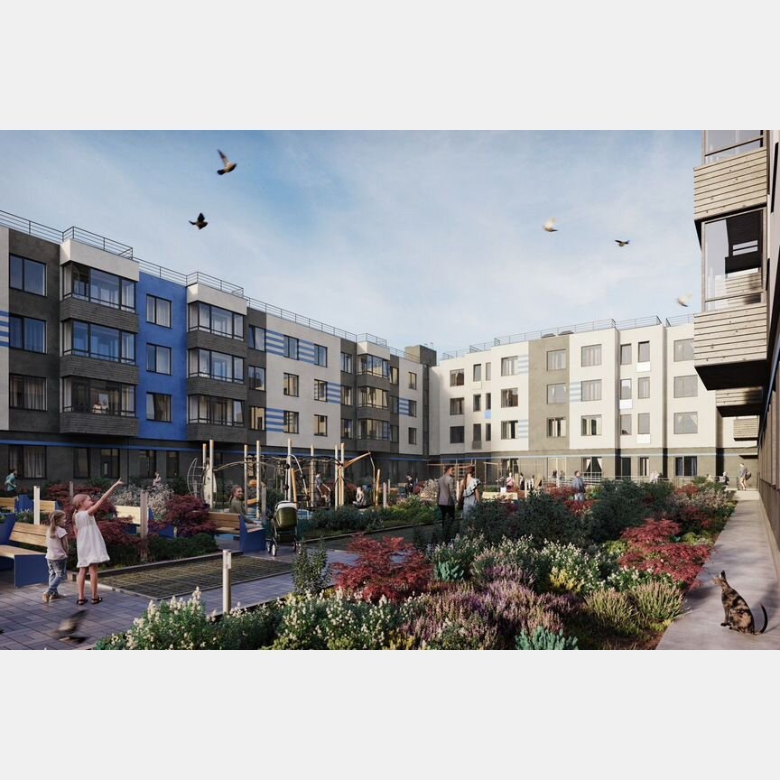 2-к. квартира, 61,9 м², 1/4 эт.