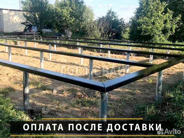 Установка винтовых свай. Срок службы от 25 лет