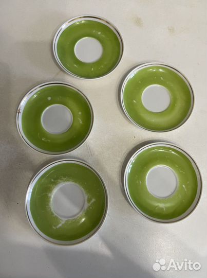 Блюдца СССР фарфор Пролетарий 5 шт