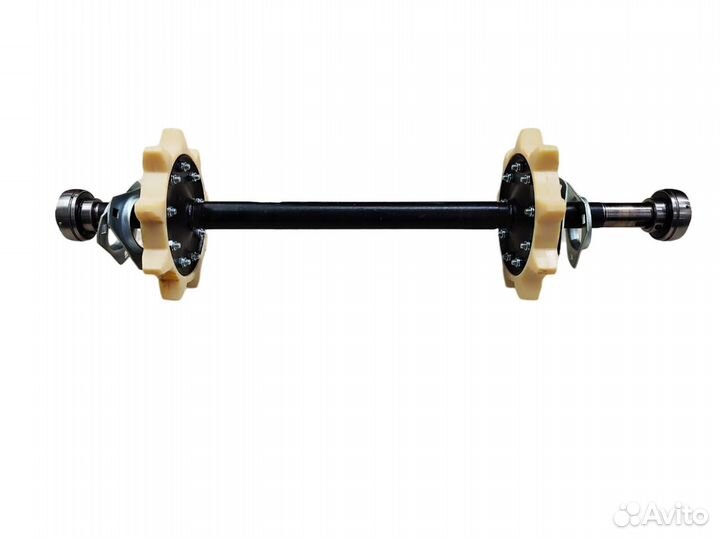 Вал ведущий 59 см с подшипниками UC 205 и корпусам