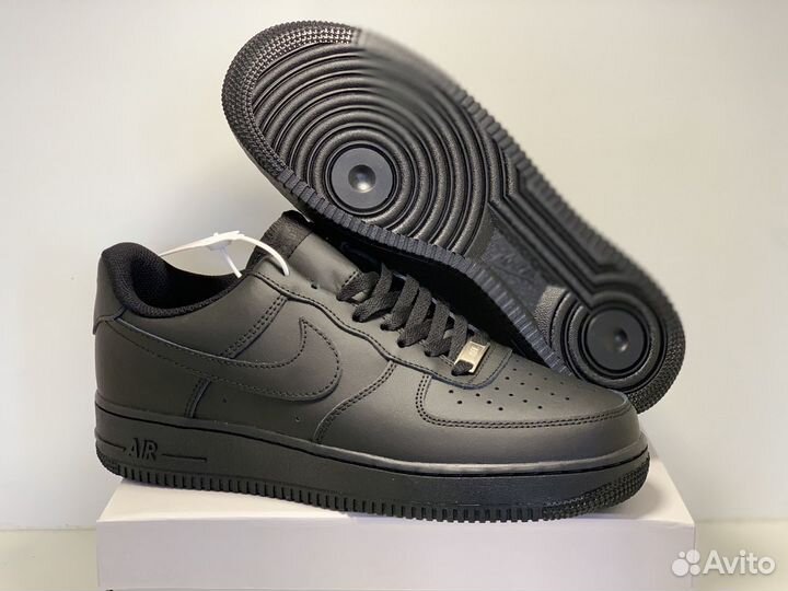 Кроссовки Nike air force 1 черные (с 41 по 46)