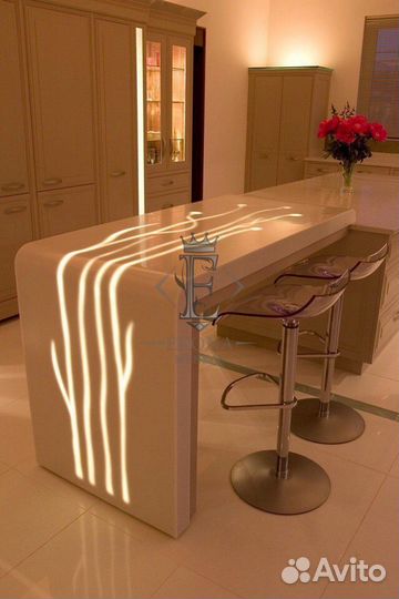 Столешница из искусственного камня с замером