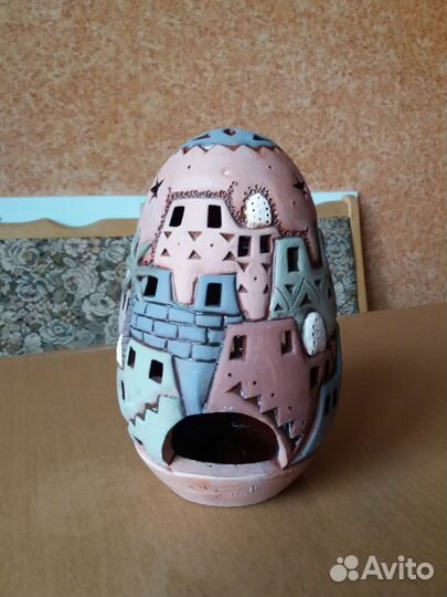 Сувенир подсвечник из глины из Египта