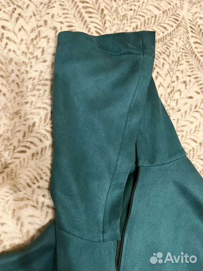 Зип худи замша изумрудное