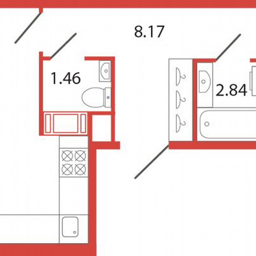 1-к. квартира, 48,2 м², 11/12 эт.