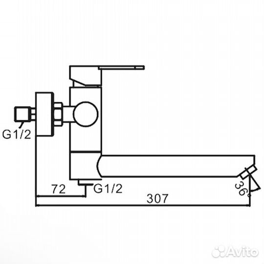 Смеситель для ванны frap F32801