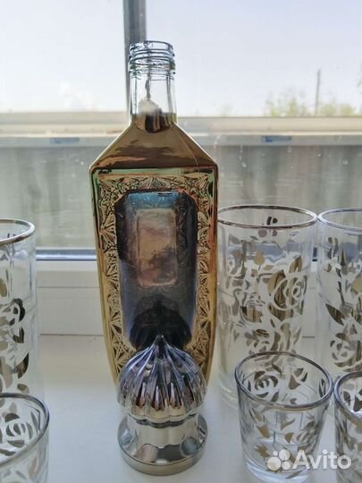 Графин со стаканами богемия
