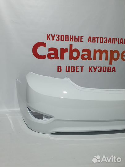 Задний бампер Hyundai Solaris Cristal White