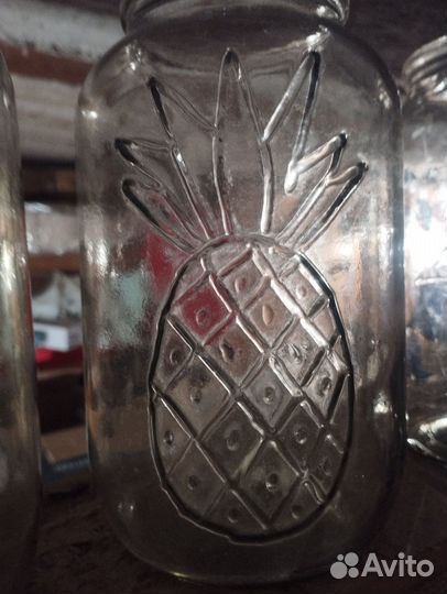 Банка стеклянная 1,5л с рисунком