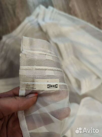 Тюль белая, коричневая