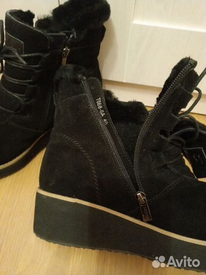 Ботинки зима натуральная замша