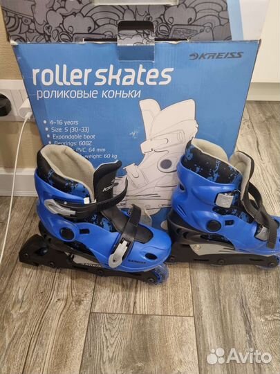 Ролики. Роликовые коньки раздвижные 30-33 размер
