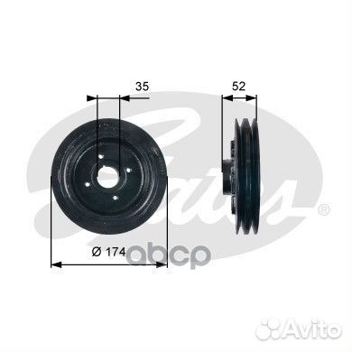 TVD1124 шкив коленвала Mitsubishi Pajero/Mont