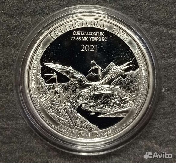 Монеты Конго Доисторическая жизнь Серебро