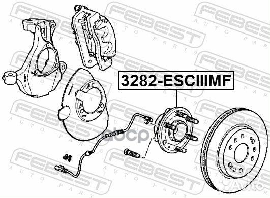 Ступица передняя 3282esciiimf Febest