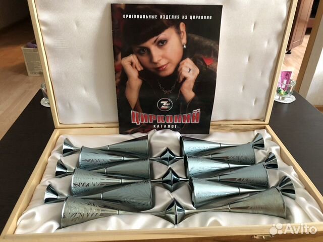 Набор фужеров для шампанского из циркония «Зима»