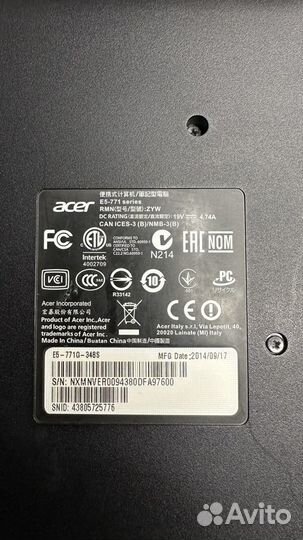 Acer aspire e5 771g