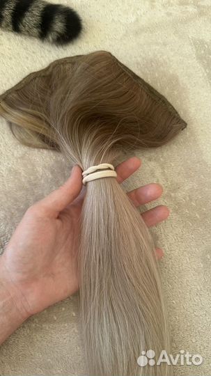 Волосы натуральные на трессе 60 см