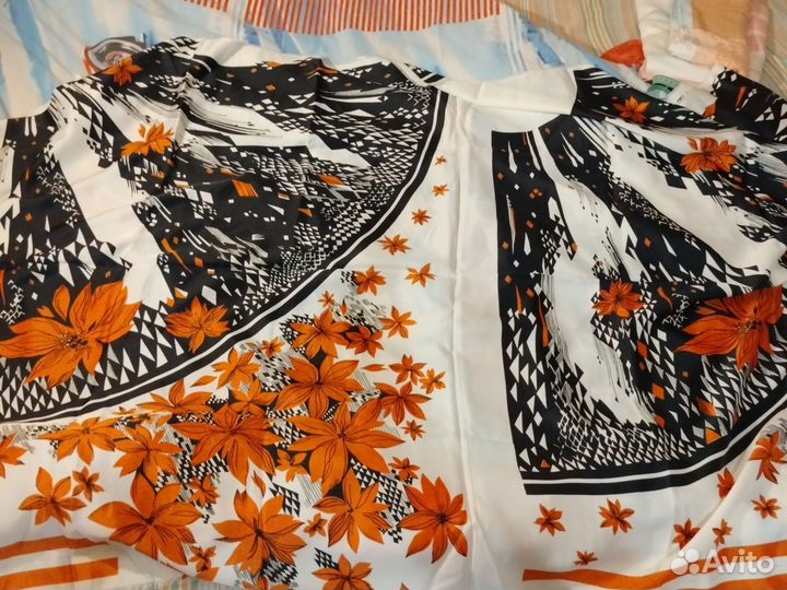 Отрез ткани шелк натуральный СССР на юбку