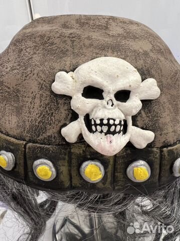 Парик «шлем викинг с рогами»