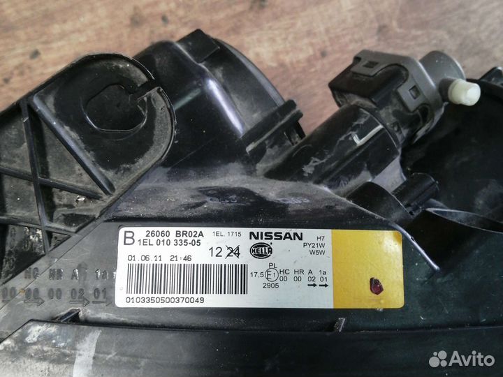 Фары на nissan qashqai j10
