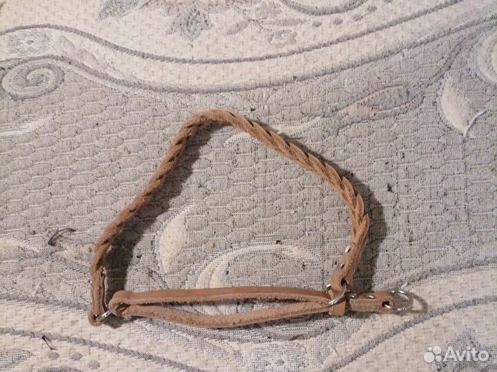 Ошейник: полуудавка кожаная